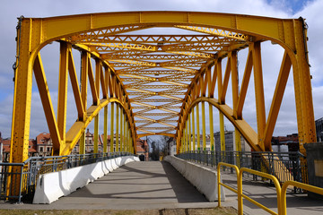 Gdańsk, Polska - słynny Żółty Most