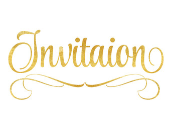 Invitation – Lettrage en or