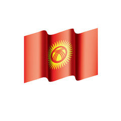 kirghizia flag, vector illustration