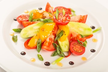 Fresh spring salad with vegetable