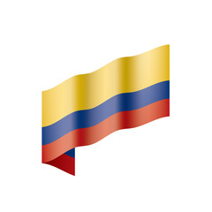 Colombia flag, vector illustration