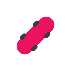 skateboard, skating board flat vector icon. Modern simple isolated sign. Pixel perfect vector  illustration for logo, website, mobile app and other designs