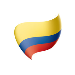 Fototapeta premium Colombia flag, vector illustration