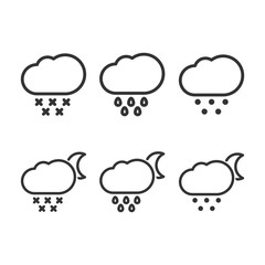 Set of weather icons