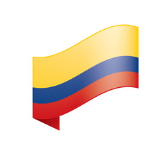 Colombia flag, vector illustration