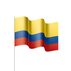 Colombia flag, vector illustration