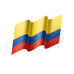 Colombia flag, vector illustration
