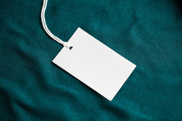Clothes label tag blank white mockup