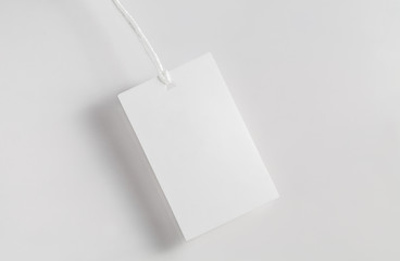 Clothes label tag blank white mockup