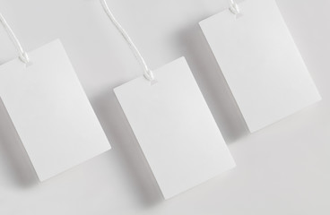 Clothes label tag blank white mockup