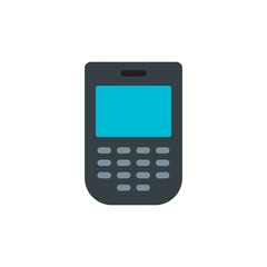 qwerty mobile phone, qwerty keyboard flat vector icon. Modern simple isolated sign. Pixel perfect vector  illustration for logo, website, mobile app and other designs