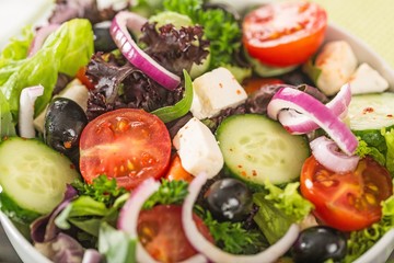 Fresh spring salad with vegetable