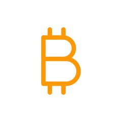 bitcoin sign flat vector icon. Modern simple isolated sign. Pixel perfect vector  illustration for logo, website, mobile app and other designs