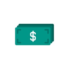 dollar in cash, usd cash flat vector icon. Modern simple isolated sign. Pixel perfect vector  illustration for logo, website, mobile app and other designs