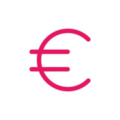 euro sign flat vector icon. Modern simple isolated sign. Pixel perfect vector  illustration for logo, website, mobile app and other designs