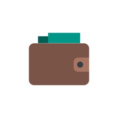 full wallet, full purse flat vector icon. Modern simple isolated sign. Pixel perfect vector  illustration for logo, website, mobile app and other designs