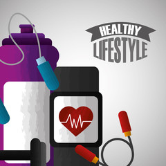healthy lifestyle sport gym fitness bodybuilding vector illustration