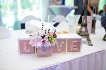 Love wedding decoration