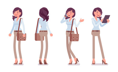 Fototapeta premium Smart casual woman standing