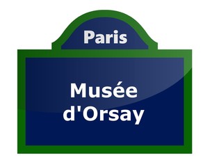 Musée d'Orsay, plaque de rue à Paris