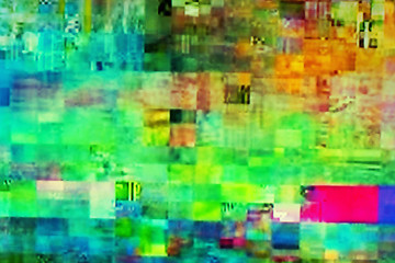 Digital TV glitch on television screen