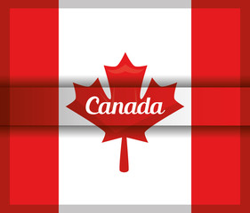 canada national country flag maple leaf vector illustration