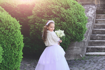 Bride girl, bridesmaid and wedding ceremony.