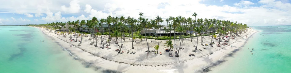 Foto op Plexiglas Luftbildpanorama vom Bavaro Beach in Punta Cana, Dominikanische Republik © aero-pictures.de