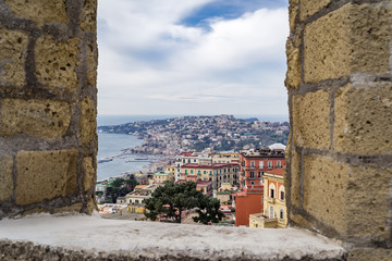 Fototapeta na wymiar Panorama Blick über die Stadt Neapel