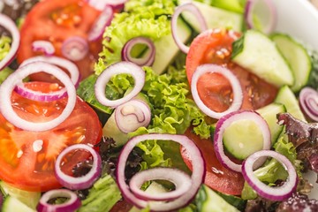 Fresh spring salad with vegetable