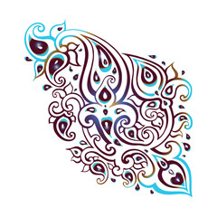 Paisley. Hand Drawn Boho ornament. Vector illustration