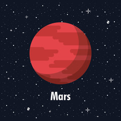 Mars in the space vector illustration graphic design © Jemastock