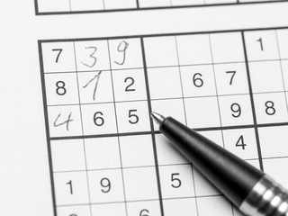 Sudoku mit Kugelschreiber