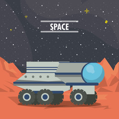 Vehicle exploring mars vector illustration graphic design © Jemastock