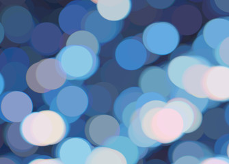 Blue bokeh background. Gentle luminous lilac blue defocused backdrop