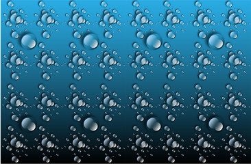 Water, bubbles. Seamless pattern. Air in the water, bubbles. 