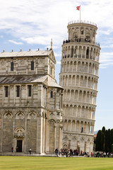 Pisa, Italy. Cathedral and the Leaning Tower in Piazza dei Miracoli (Square of Miracles)