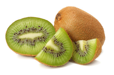 Fototapeta premium Slices kiwi fruit isolated on white background