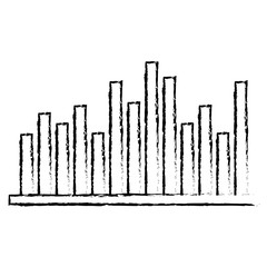 statistics business bar graph diagram image vector illustration sketch design