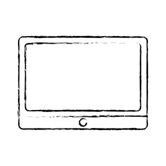 technology digital table computer gadget vector illustration sketch design