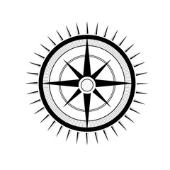 Fototapeta premium Compass wind rose vector design element