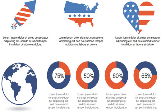 America-Themed Infographic Layout