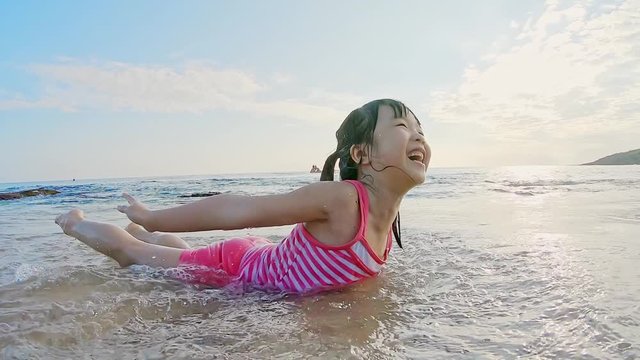 cute girl on the beach