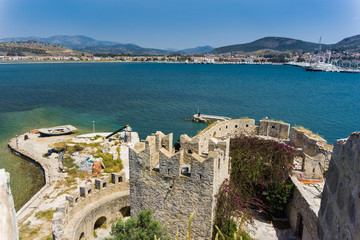 Obraz na płótnie Canvas View of the Bourtzi, the famous Venetian castle in Nafplio Greece