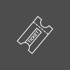 Ticket flat vector icon