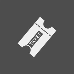 Ticket flat vector icon