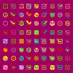 Check box approve vector buttons icons set. Check vote icons vote mark sign choice yes symbol. Correct design check vote icons check mark right agreement voting form
