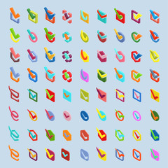 Check box isometric approve vector buttons icons set. Check vote icons vote mark sign choice yes symbol. Correct design check vote icons check mark right agreement voting form