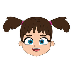 Cute girl cartoon vector illustration graphic design