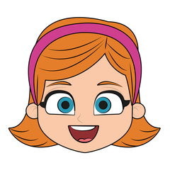 Cute girl cartoon vector illustration graphic design